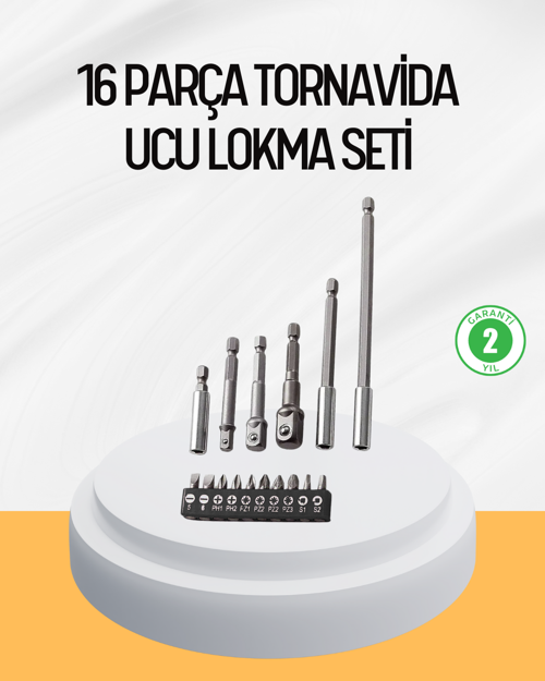 ASTRALTECH Ergonomik 16 Parça Bits Tornavida Uç ve Adaptör Seti