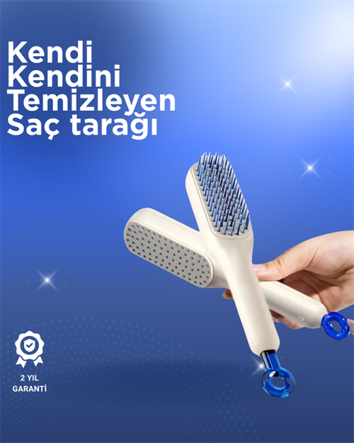 ASTRALTECH Kendini Temizleyen Tarak-Tüm Saç Tiplerine Uygun Kullanım