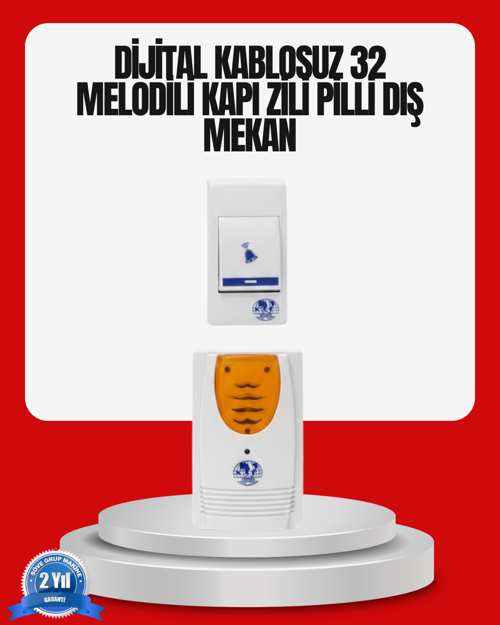 ASTRALTECH Kolay Kullanımlı Kablosuz Kapı Zili Şık ve Sade Tasarım