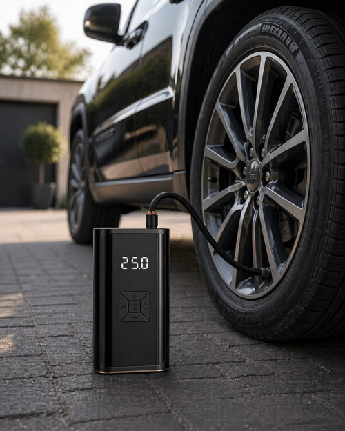 ASTRALTECH Dijital Lastik Pompası Kablosuz Hava Basma Cihazı Powerbank Destekli