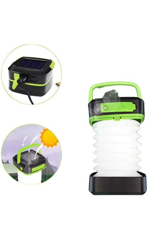 ASTRALTECH Kamp Lambası Katlanabilir Lamba Solar Şarjlı Led Lamba El Fenerli