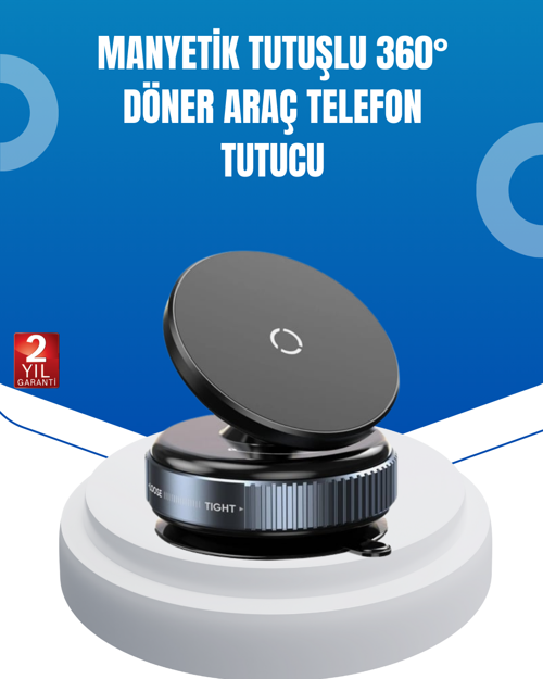 ASTRALTECH Evrensel Manyetik Araç Telefon Tutucu 360° Döner Başlık
