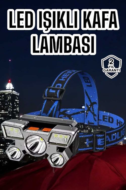 ASTRALTECH Ultra Güçlü Led Işık Şarjlı Kafa Lambası Balıkçı Lambası Kafa Feneri