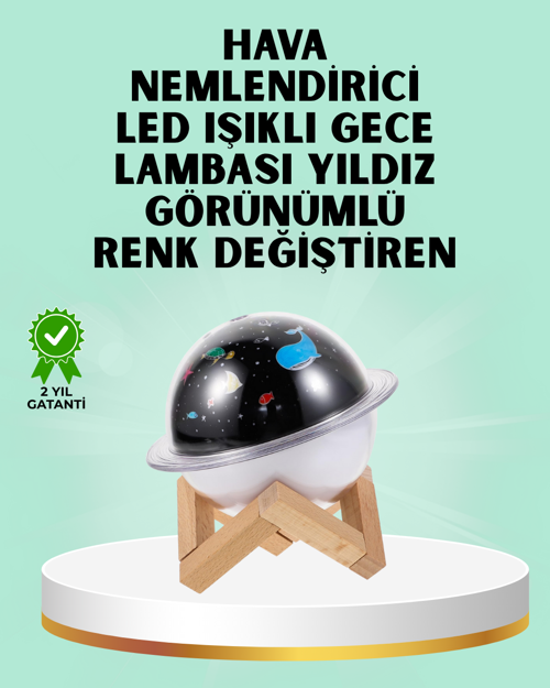 ASTRALTECH Projektör ışığı bulunan USB bağlantılı mini aromaterapi destekli hava nemlendirici