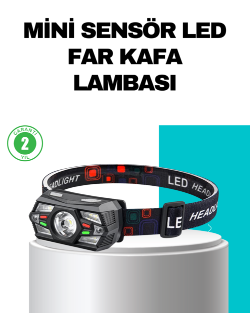 ASTRALTECH Hareket Sensörlü Şarjlı LED Far Suya Dayanıklı Çok Modlu