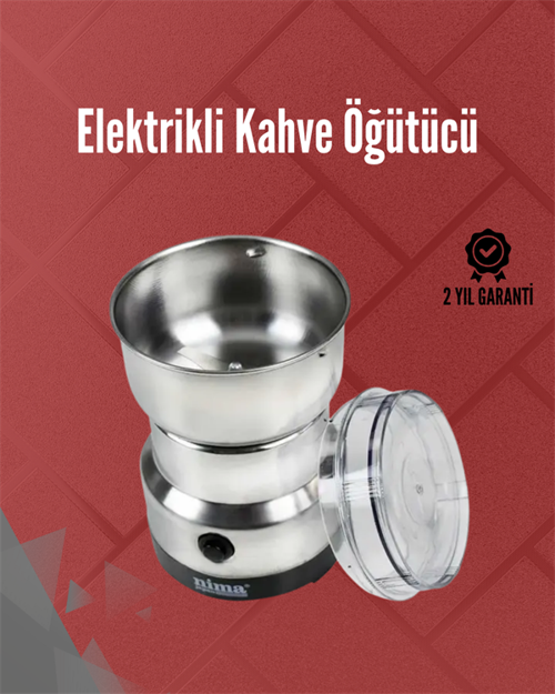 ASTRALTECH Paslanmaz Çelik Elektrikli Kahve Değirmeni | Sessiz, Hızlı, Çok Amaçlı Öğütücü (200W)