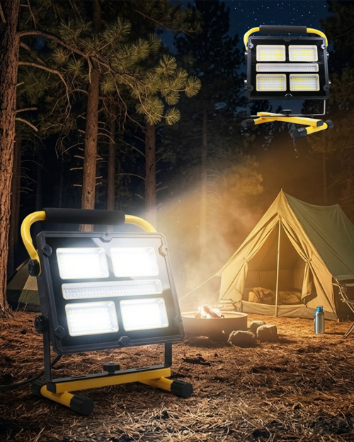 ASTRALTECH Solar ve USB Şarjlı Güçlü LED Çalışma Lambası Ayarlanabilir Açılı Kamp Feneri