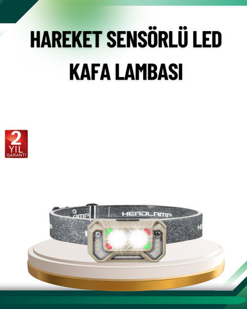 ASTRALTECH Şarjlı Wave Sensörlü LED Kafa Feneri Outdoor Kullanım