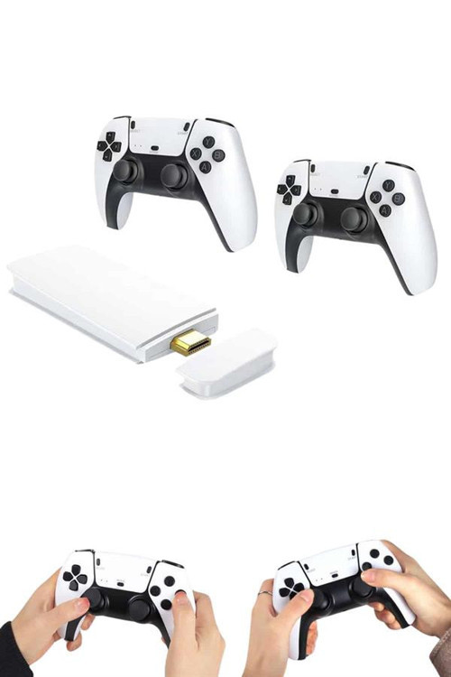 ASTRALTECH 4K HD Görüntü Kaliteli Retro Game Stick 20000 Oyunlu Çift Kollu Beyaz Game Stick