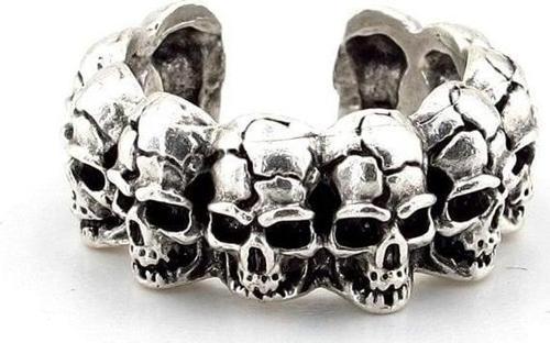 Kurukafalar İskelet Skull Gotik Tasarım Pirinç Erkek Yüzük RG022