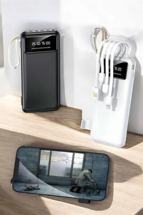 ASTRALTECH 20.000 Mah Led Işıklı LCD Ekran USB Girişli Type-C Lightning Powerbank