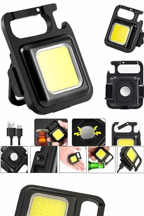 ASTRALTECH Işıldak USB Şarjlı Cep El Feneri Taşınabilir Mini Led Işık Çok Fonksiyonlu