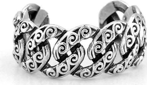 Zincir Şeklinde Tasarım Pirinç Ayarlanabilir Erkek Yüzük RG055