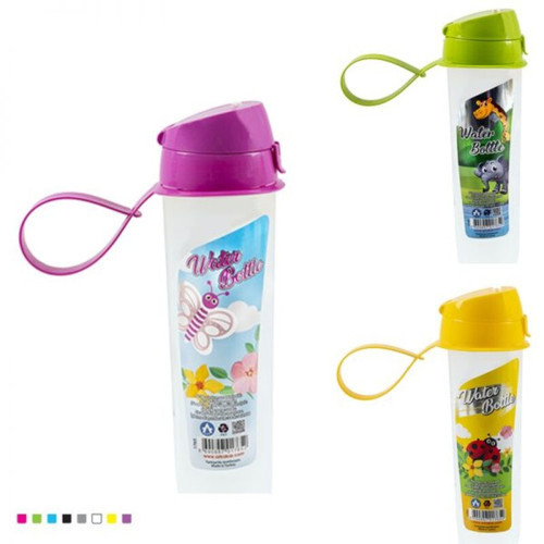 Sevimli Hayvan Figürlü Çocuk Matarası 550 ml Karışık Renk 1 Adet