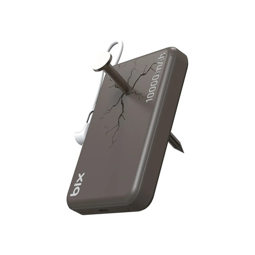 PB121 25W Qi2.2 Kablosuz Magsafe PD 3.0 10000mAh Semi-Solid Bataryalı Hızlı Şarj USB-C Kablolu Powerbank Kahverengi