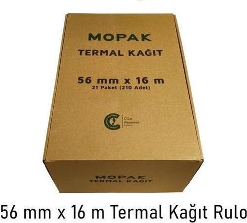 56 mm x 16 mt Termal Pos Yazarkasa Kağıdı 1 Koli 210 Rulo