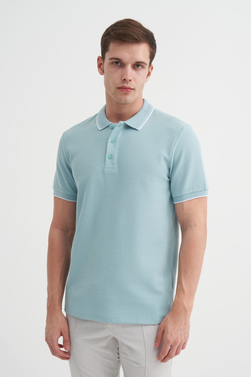 Erkek Su Yeşili Polo Yaka Tshirt 42470