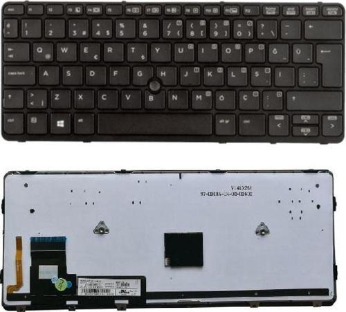 HP EliteBook 720 G1/720 G2/725 G1/725 G2 828 G1 G2 820 G1/820 G2 Klavye Siyah TR - Işıklı (Çerçeveli) 735502-141