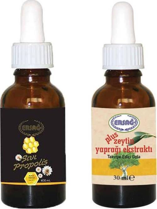 Sıvı Propolis 30 Ml. + Plus Zeytin Yaprağı Ekstraktı 30 Ml. Gıda Takviyesi