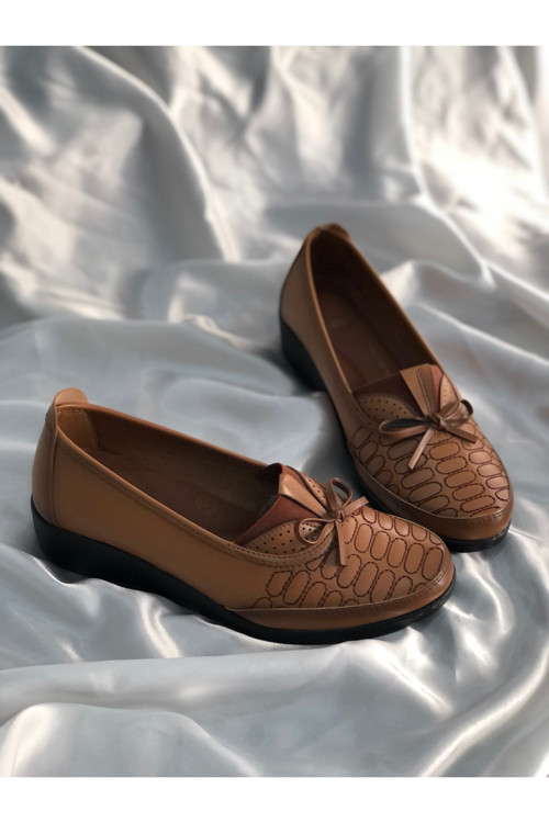 Anesa Taba 4 Cm Ortopedik Taban Fiyonklu Anne Ayakkabısı