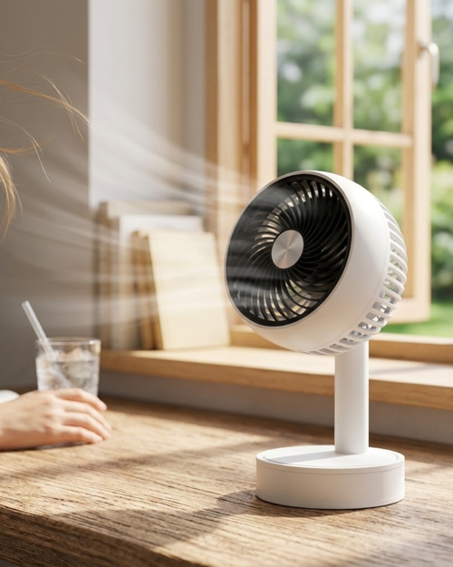 popüler Sessiz Çalışan Şarjlı Mini Fan Masa ve Araç Kullanımına Uygun 2026