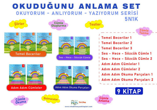 Okuyorum, Anlıyorum, Yazıyorum Seti: 9 Ciltlik Dev Okuma-Anlama Akademisi!