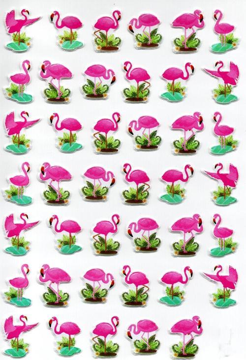 Sticker Kabartmalı A4 boyutunda Stiker Defter, planlayıcı etiket - (Lim230) - Flamingo