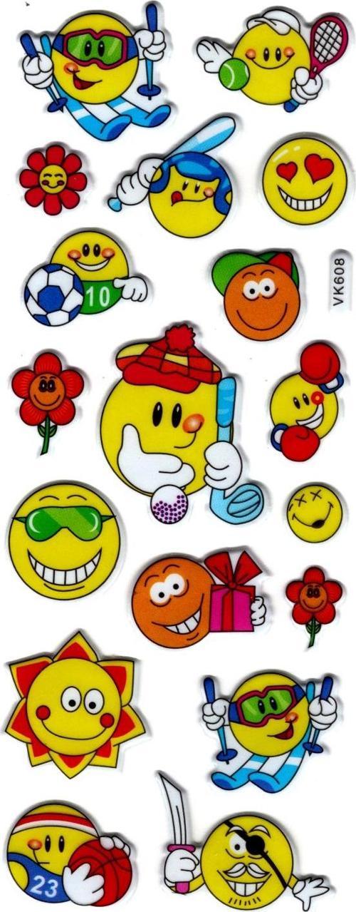 Sticker Kabartmalı Stiker Defter, Planlayıcı Komik emoji (vk608) 16x7 cm