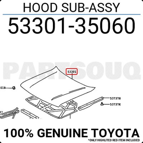 Motor Kaputu Hilux 1998-2001 Ln-145 (Oem No:5330135060)
