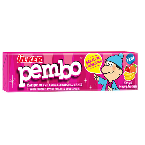 PEMBO Karışık Meyve Aromalı Balonlu Sakız - 22.5 gram - 18 Adet