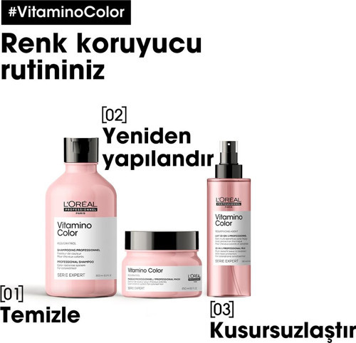 L'Oreal Professionnel Serie Expert Vitamino Color Boyalı Saçlar için Renk Koruyucu Maske 250ml 6