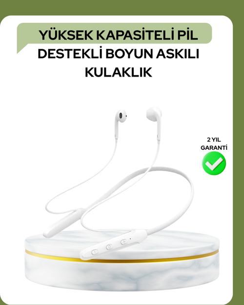 ASTRALTECH 100 Saat Pil Ömrü Boyun Askılı Bluetooth Kablosuz Kulaklık