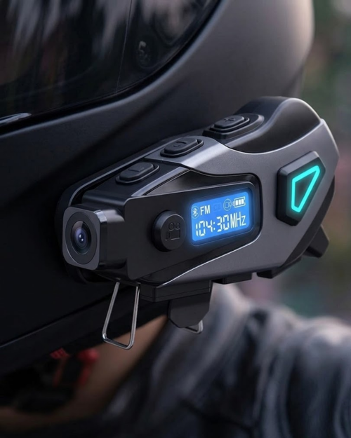 ASTRALTECH Kask İçi Bluetooth Kulaklık Kamera ve Fener Özellikli Su Geçirmez Dayanıklı Tasarım