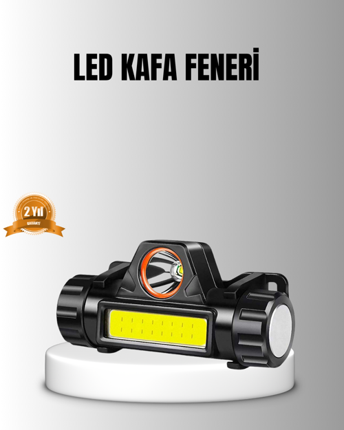 ASTRALTECH Şarjlı LED Kafa Feneri – Çift Fonksiyonlu, 200LM Işık Gücü, IP44 Suya Dayanıklı