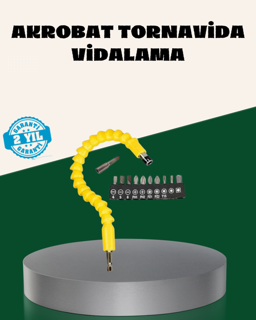 ASTRALTECH 12 Parça Akrobat Bits Seti Çok Amaçlı Vidalama Dayanıklı Çelik