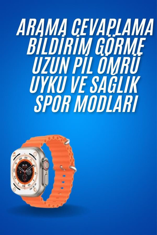 ASTRALTECH Ultra Akıllı Saat 49 Mm Çift Kordonlu Arama Cevaplama Bluetooth Bağlantılı