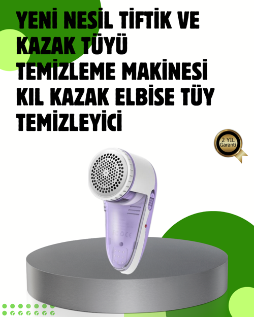 ASTRALTECH Pamuk Tiftik Tüy Temizleme Makinesi 5W – 3 Bıçaklı Sistem