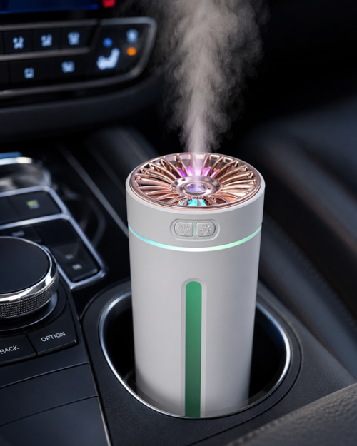 ASTRALTECH USB Araç Nemlendirici 5 Esans Hediyeli Renkli Işıklı Mini Difüzör