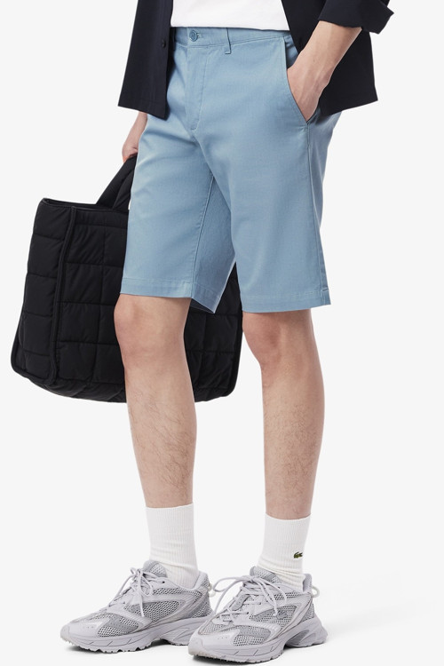 Men's Slim Fit Bermuda Shorts Erkek Dar Kesim Pamuk Bermuda Şort Mavi
