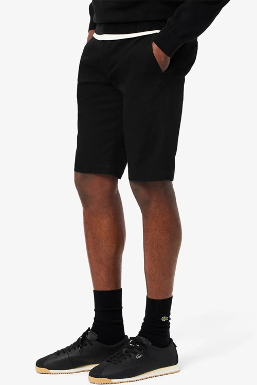 Men's Slim Fit Bermuda Shorts Erkek Dar Kesim Pamuk Bermuda Şort Siyah