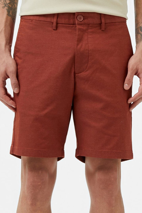 Men's Slim Fit Bermuda Shorts Erkek Dar Kesim Pamuklu Bermuda Şort Kahverengi