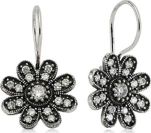 925 Ayar Gümüş Sallantılı Çiçek Küpe