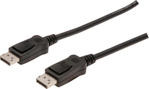 DisplayPort (DP) Bağlantı Kablosu, DP Erkek - DP Erkek, 3 metre, kilit mekanizmalı, DP, 1.2 uyumlu, 