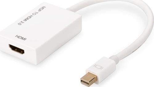 Mini DisplayPort (mini DP) &lt;-&gt; HDMI Adaptörü,  mini DP Erkek &lt;-&gt; HDMI Tip A Dişi, 0.20 m