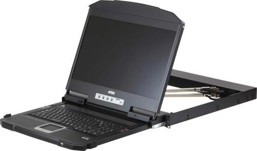 1U Ultra Kısa Derinliğe Sahip Çift Raylı Geniş Ekran LCD Konsol (USB, HDMI / DVI / VGA)&lt;br&gt;18.