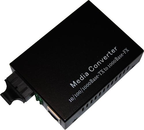 10/100/1000BaseT-1000LX Media/Rate Converter, SM, SC, 20 km