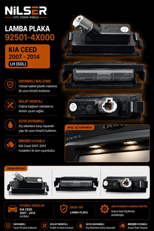 Kia Ceed Plaka Lamba Sol 2007-2014