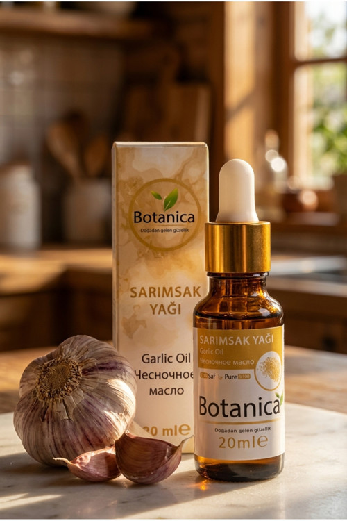 %100 Saf Sarımsak Yağı Kepek Önleyici Saç Derisi Bakımı Güçlendirici Doğal Bitkisel Damla 20 ml