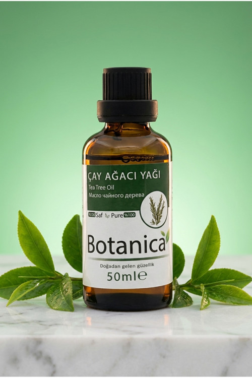 %100 Saf Çay Ağacı Yağı Saç Derisi Bakımı Kepek Önleyici Doğal Arındırıcı Uçucu Bitkisel 50 ml