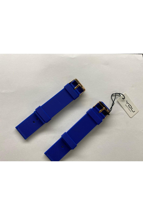 22Mm Universial 2'Li Mavi Saat Kordonu